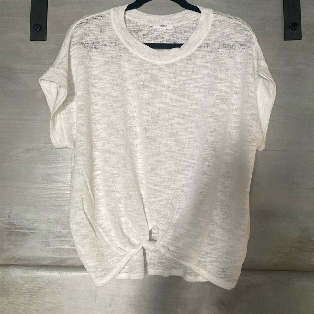 Cherish Slub Fabric with Front Knot and Drop Sleeves.